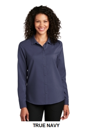 Port Authority Ladies Long Sleeve Performance Staff Shirt.  PORT A.  LW401